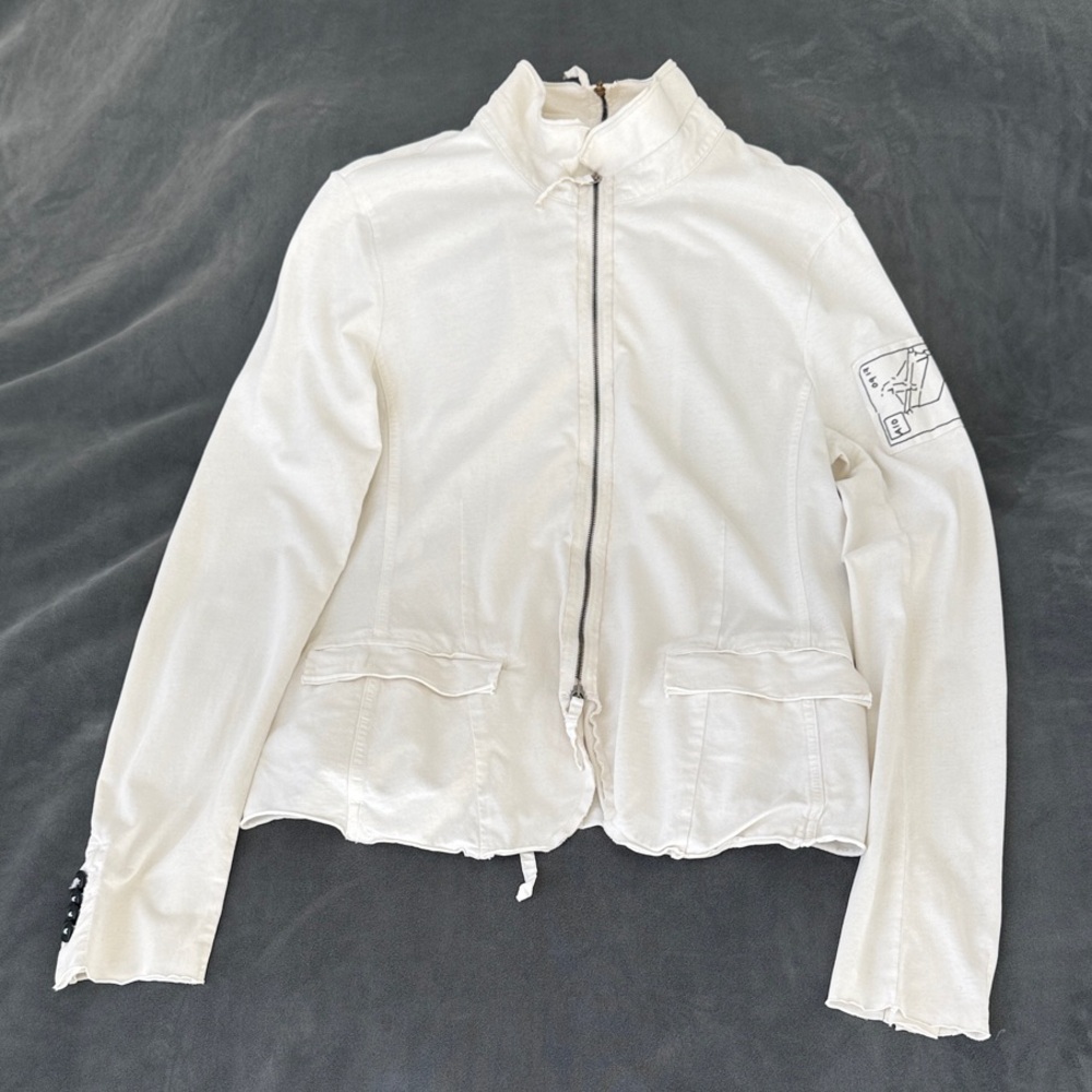 Women's Rundholz Dip White Cotton Jacket